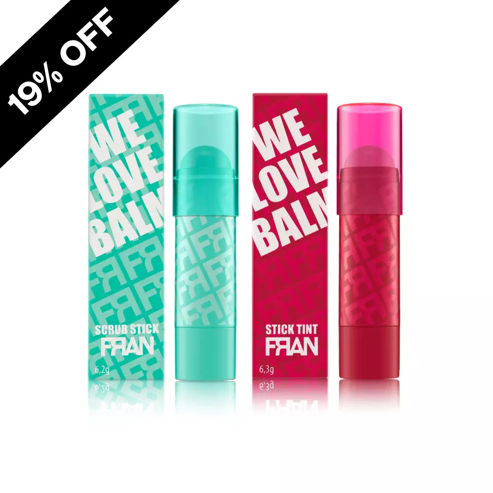 KIT SCRUB BALM + STICK TINT BALM WINE - FRAN BY FR